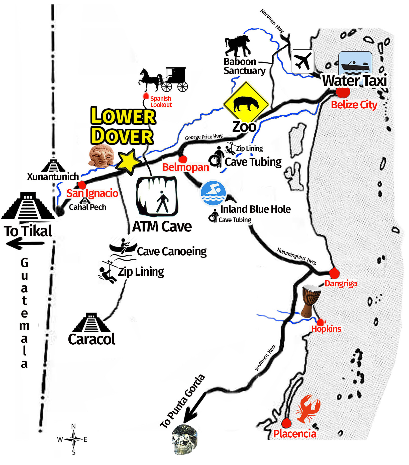 Lower Dover Tours Map